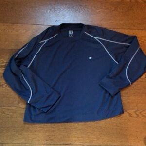 Champion DuoDry Boxy Cropped Navy Long Sleeve Top